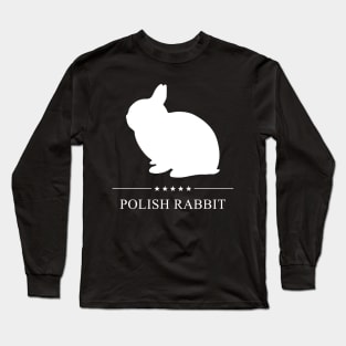 Polish Rabbit White Silhouette Long Sleeve T-Shirt